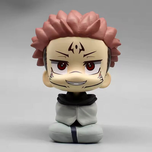 Anime Kawaii Fushiguro Lookup Ryomen Sukuna Toy Gojo Jujutsu Kaisen Mini Figures Geto Suguru Sitting Figure PVC Collection Dolls
